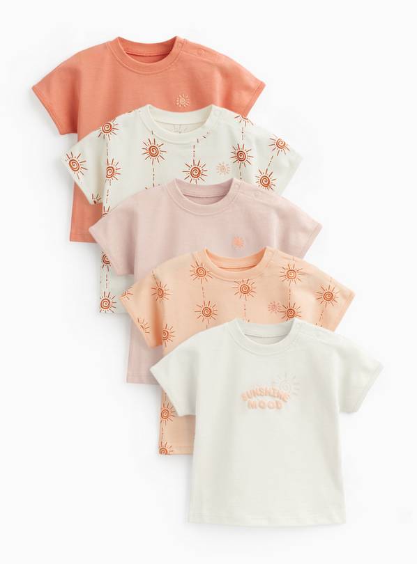 Sun Print T-Shirts 5 Pack 9-12 months